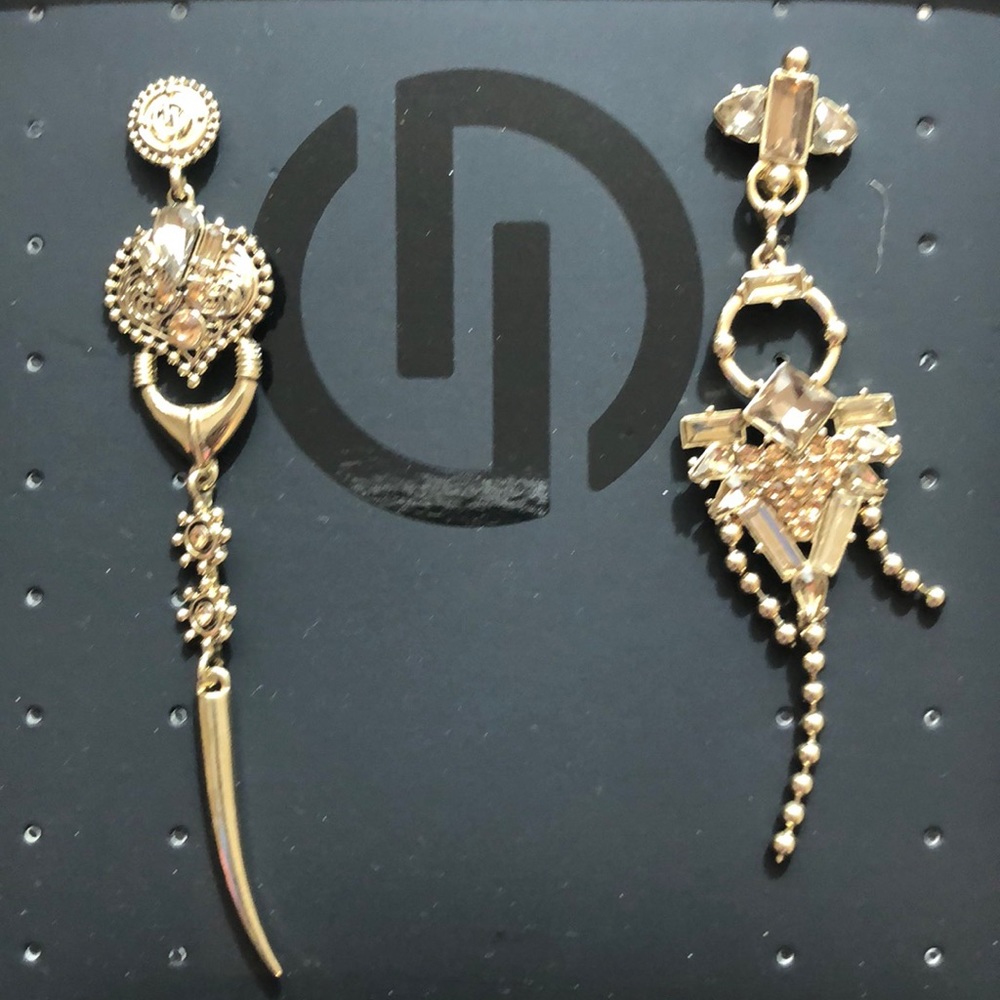 Dlnlx asymmetrical earrings
